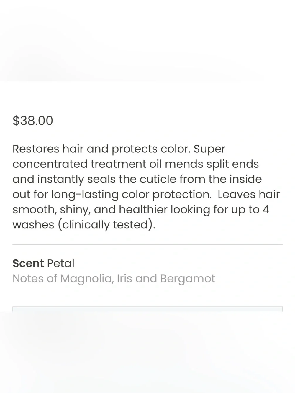 NIB Drybar Cure Liqueur Restorative Pre-Shampoo Treatment Oil